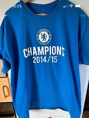 Buy CHELSEA FC CHAMPIONS 2014-15 Commemorative T-Shirt XL • 8.99£