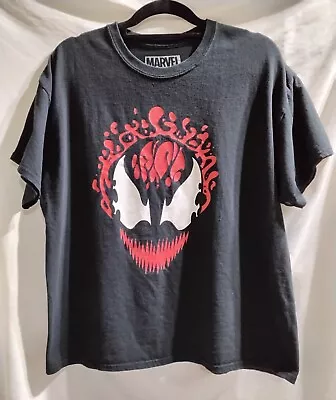Buy Marvel Carnage Face Short Sleeve Black T Shirt Adult Size X Large • 14.90£