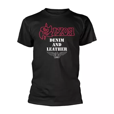 Buy Saxon Denim And Leather Official Tee T-Shirt Mens Unisex • 18.20£