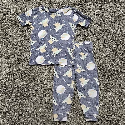 Buy Star Wars The Mandalorian Grogu Baby Yoda Cotton Pajamas PJs 2 Piece Set 2T • 4.66£