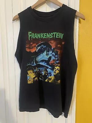 Buy Vintage Frankenstein Horror Movie Hammer Films Y2K OG Tee RARE • 7.78£