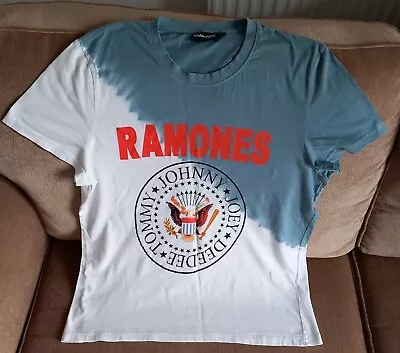 Buy The Ramones Tie Dye T-shirt - UK Size Medium - White And Blue - Hardly Worn  • 17.99£