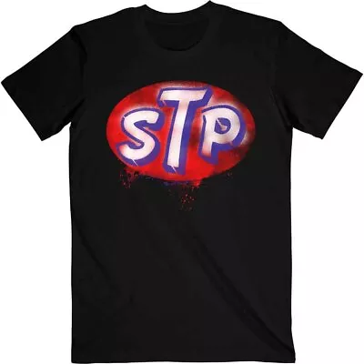 Buy Stone Temple Pilots T Shirt Red Band Logo Distressed Print Official Mens Black S • 17.34£
