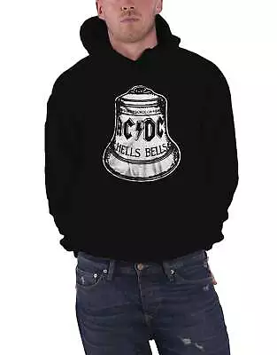 Buy AC/DC Hoodie Hells Bells Band Logo Vintage New Official Mens Black Pullover XL • 29.95£