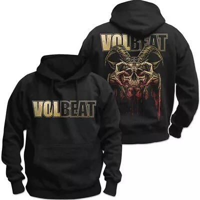 Buy Volbeat Men's Bleeding Crown Skull Black Hoodie • 29.32£