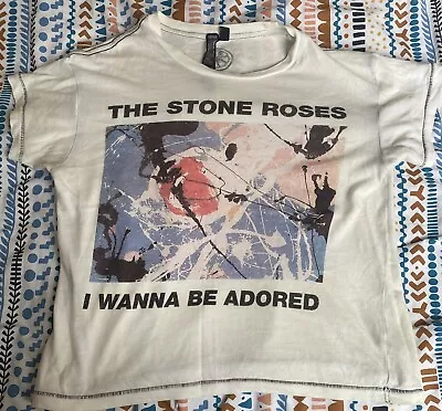 Buy The Stone Roses T Shirt I Wanna Be Adored Rock Band Merch Tee Ian Brown Size 8 • 15.95£
