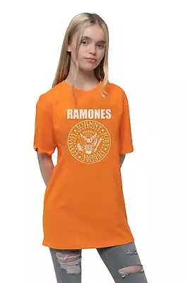 Buy Ramones Kids T Shirt Presidential Seal Band Logo Official Orange (Ages 5-14yrs) • 14.95£