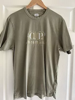 Buy Medium CP Company Khaki Tshirt • 30£