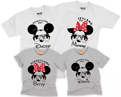 Buy Personalised Family Disneyland Holiday T-shirt Mickey Minnie Custom Adult Kids • 14.49£