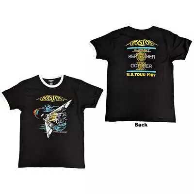 Buy Boston Unisex Ringer T-Shirt: US Tour '87 (Back Print) OFFICIAL NEW  • 17.81£