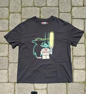 Buy Vintage Lego Star Wars Size Matters Not Yoda Black T Shirt Size XL New Rare 2008 • 233.39£