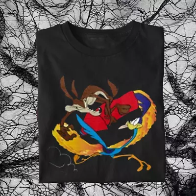 Buy Wile E Coyote And The Road Runner Cotton Black Shirt • 24.24£