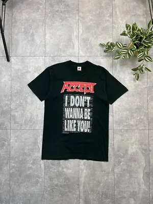 Buy Rare Vintage ACCEPT 1993 Japan Tour Band Tee Merch T-shirt Size Mens L AUTHENTIC • 271.81£