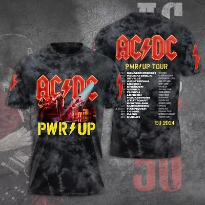 Buy ACDC Pwr Up World Tour 2024 , AC/DC Rock Band T-Shirt Gift For Men Women • 26.39£
