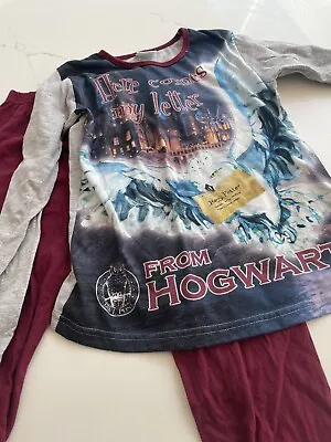 Buy Harry Potter Hogwarts Unisex Long Sleeve Pyjamas Set 9 10 Y • 0.99£