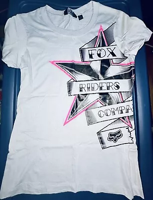 Buy FOX Racing Riders Company Women’s Gray Graphic Tee Hot Pink Star Design-  Small • 23.30£
