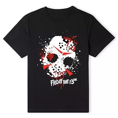 Buy Official Friday The 13th Mask Splatter Unisex T-Shirt • 12.99£