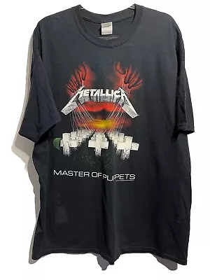 Buy Metallica Master Of Puppets Shirt XXL  Rock Band  XL Black 2007 Vintage Metal • 35£