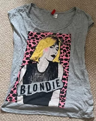 Buy Blondie T Shirt Punk Rock Band Merch Tee Debbie Harry Ladies Size 10 Grey • 14.95£