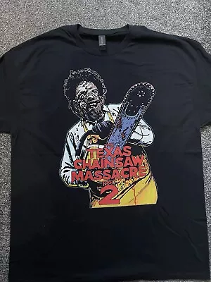 Buy Texas Chainsaw Massacre 2 - Black T Shirt  - Various Sizes Horror Leatherface • 20£