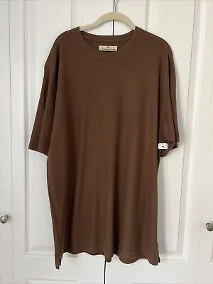 Buy New $85 Tommy Bahama Rat-A-Tat-Tan Tee Shirt Mens Large Brown Silk Cotton XX2 • 34.97£