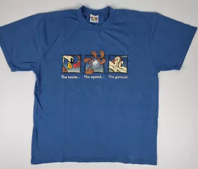 Buy Vintage 1997 Looney Tunes Wile E Coyote T-Shirt Size XL Top Heavy Tee • 27.53£