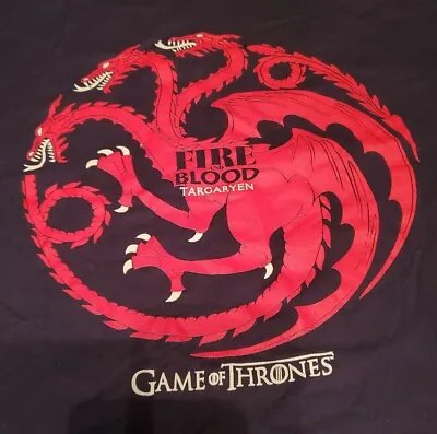 Buy Game Of Thrones Fire And Blood Targaryen Red Dragons Tee T-shirt Mens 3 XL NWT • 13.99£