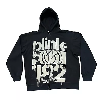 Buy Blink 182 Vintage Band Hoodie XL Black Punk Rock Concert Green Day The Offspring • 56.01£