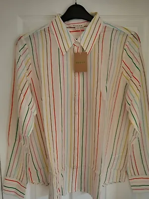 Buy Boden Sienna Silk Shirt Ivory Multi Stripe. Uk 12r, Eur 38-40. Bnwt. Current • 56.99£