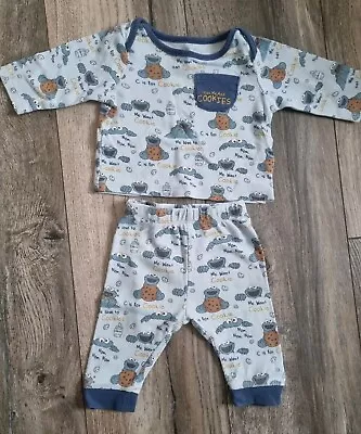 Buy 0-3 Baby Pyjamas Cookie Monster • 1.20£