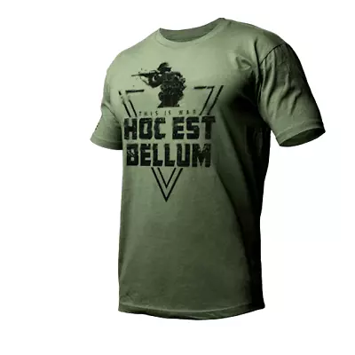 Buy Combat T-shirt Military This Is War Hoc Est Infantry Machine Gunner Veteran Tee • 18.63£