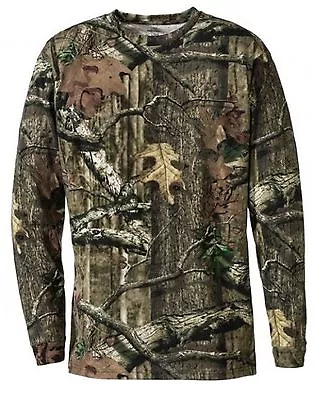 Buy Mens Camouflage Jungle Camo Real Tree Forest Print Long Sleeved T Shirt Top • 7.99£