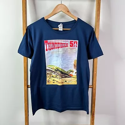 Buy Thunderbirds Shirt Mens Medium Navy Blue 50 Years Limited Edition Short Sleeve • 15.27£