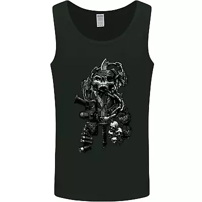 Buy Pirate Skull Demonic Satanic Mens Vest Tank Top • 9.99£