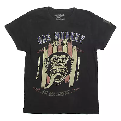 Buy GAS MONKEY GARAGE Mens Biker T-Shirt Black S • 7.99£
