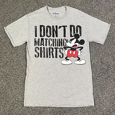 Buy Disney T Shirt Size Small Unisex Mickey Mouse Comedy Graphic Short Sleeve Grey • 7.95£