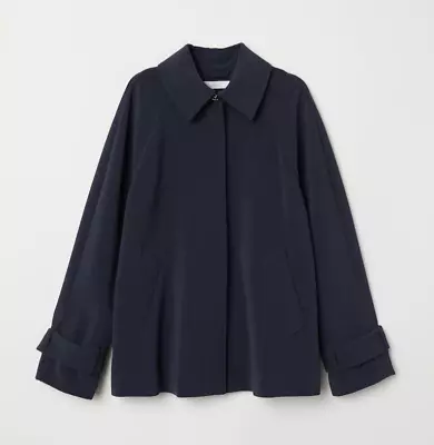 Buy H&M Navy Blue Womens Jacket Size UK 6/8 VGC Short Spring Summer Lightweight • 3.50£