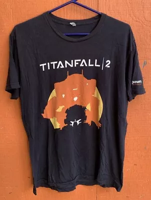 Buy Titanfall 2 Video Game Promo Respawn Entertainment Black T Shirt Size Large Crew • 18.66£