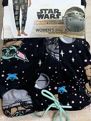 Buy Mandalorian Baby Yoda Women's Jogger Pajamas Pants Pockets, 3X (22-24) NEW • 16.10£