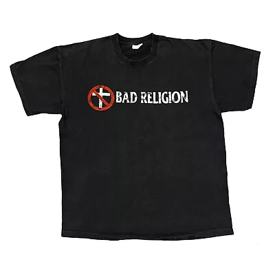 Buy Vintage Bad Religion Shirt XL Tour Black Punk Rock Band Tee NOFX The Offspring • 56.01£