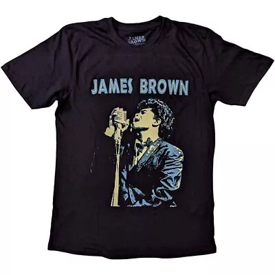 Buy James Brown Unisex T-Shirt: Holding Mic (Large) • 16.87£