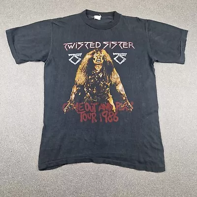 Buy Twisted Sister Shirt Mens Medium Black Come Out And Play Tour Concert 1986 Vtg • 89£