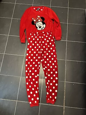 Buy Disney Mini Mouse Red Pyjamas Fluffy Fleece Size Uk 6 8 Xs • 15£