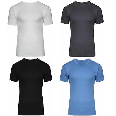 Buy Mens Tshirts Short Sleeve Winter Thermal Shirts For Men Long Johns Top For Men • 5.94£
