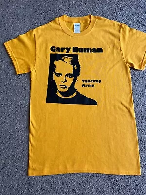 Buy Gary Numan Tubeway Army T-Shirt Yellow Size Small • 4.99£
