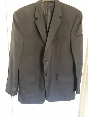 Buy Mens F&F Smart Jacket  Size 46R Pin Stripe Jacket Black • 9.99£