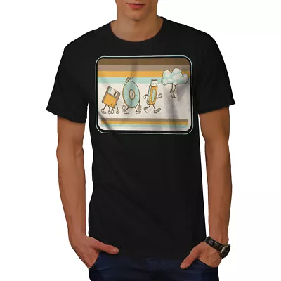 Buy Wellcoda Tech Of Storage Devices Cartoon Mens T-shirt • 18.99£