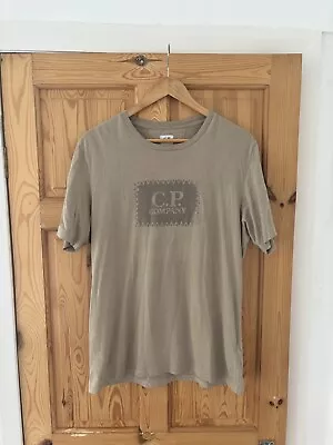 Buy CP Company T Shirt Beige Yellow Sand Large • 16£