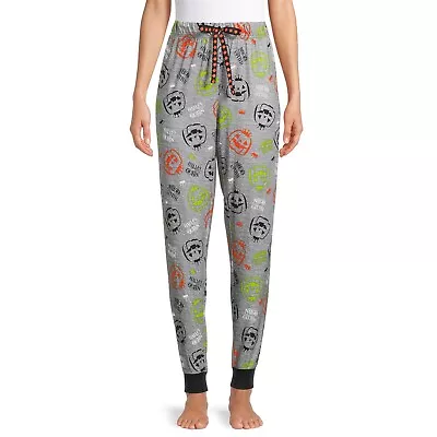 Buy Halloween Pajamas Womens X-Large 16-18  Halloqueen  Pumpkin Lounge Pant PJs • 9.03£