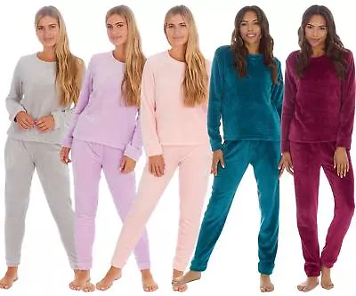 Buy Polished Fleece Pyjamas Womens Super Soft Luxury Long Pyjama Lounge Set PJs • 12.99£